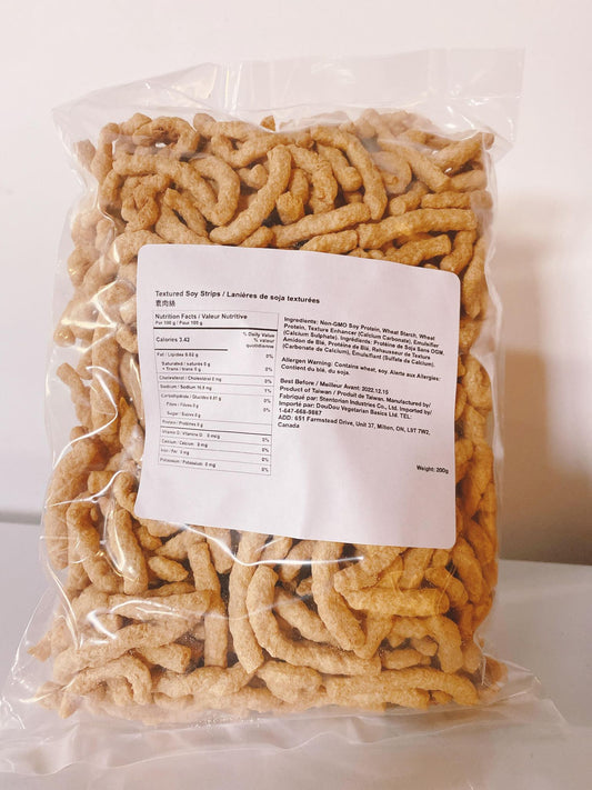 Non-GMO Textured Soy Strips (Vegan) 非基改豆製素肉絲 (全素)