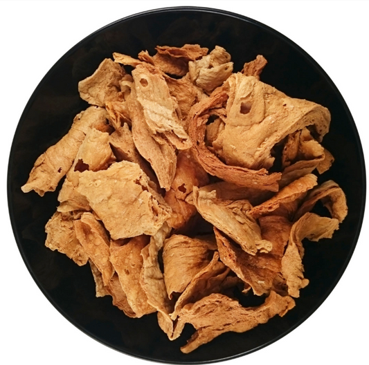 Fried Wheat Gluten (Seitan) Strips (Vegan) ”芳“皮絲 (全素)
