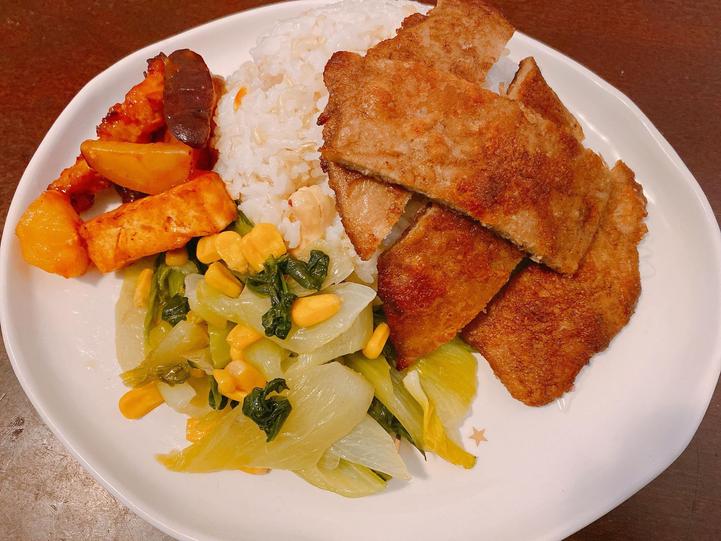 Vegetarian Soy Pork Chop (Ovo-Lacto Vegetarian) 素鐵路肉排 (蛋奶素）